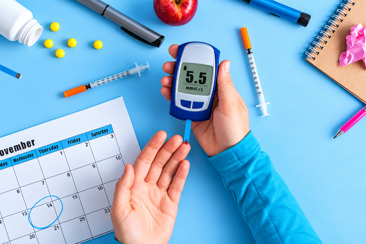 Health consultation supporting diabetes management