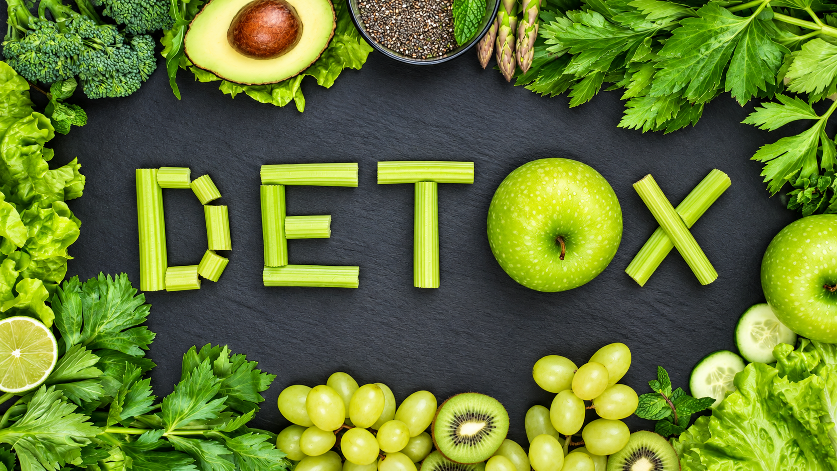 Fresh healthy foods and natural wellness ingredients